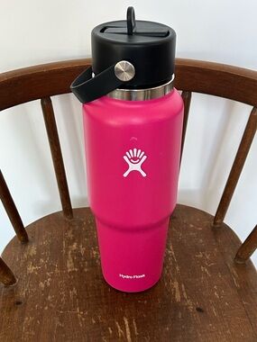 Authentic Hydro Flask 32oz Wide Mouth Travel Bottle - Zinnia Pink